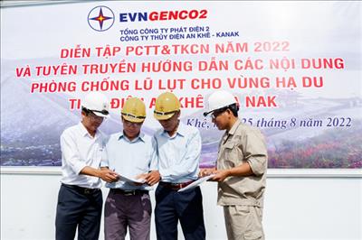 Thủy điện An Khê – Ka Nak diễn tập phòng chống thiên tai và tìm kiếm cứu nạn năm 2022