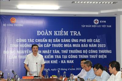 Đoàn công tác của Bộ Công Thương làm việc tại  Công ty Thủy điện An Khê – Ka Nak